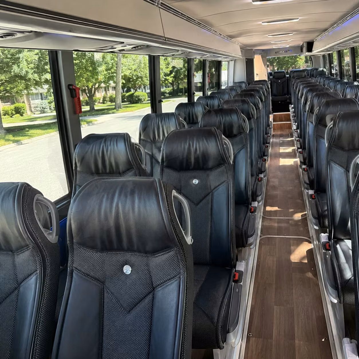 portsmouth charter bus rental interior